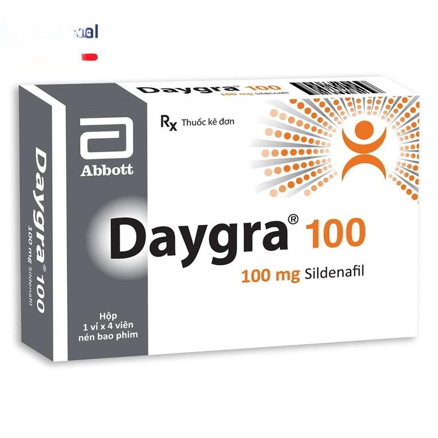 Viên uống Daygra 100mg - Điều trị rối loạn sinh lý nam cho nam giới trưởng thành - chính hãng