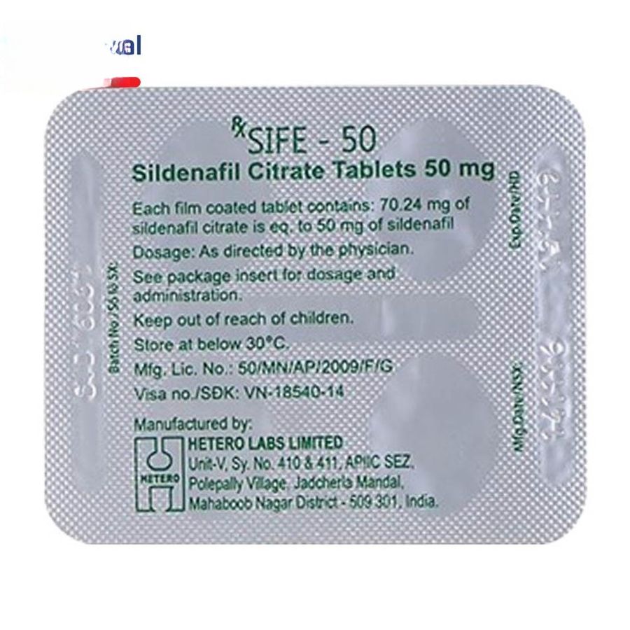 Viên uống Sife 50mg - Điều trị rối loạn sinh lý nam hiệu quả cho nam giới - giao kín đáo