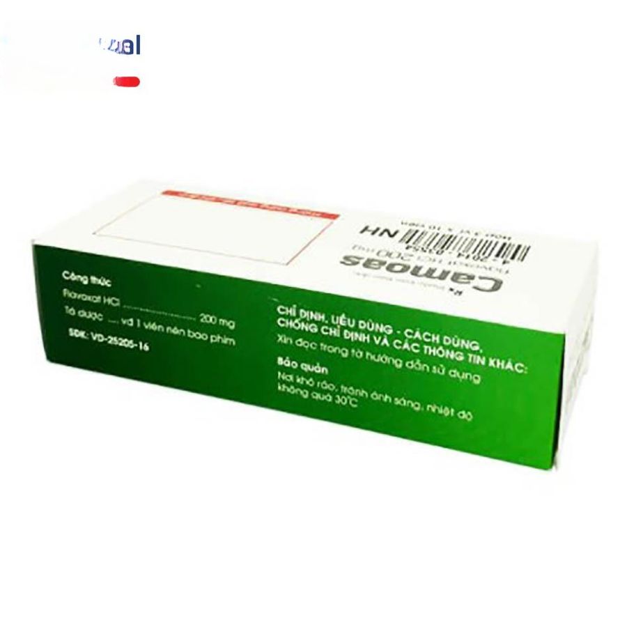 Viên uống Camoas 200mg - Giảm co thắt đường tiết niệu và sinh dục cho cả nam và nữ - bản tiêu chuẩn