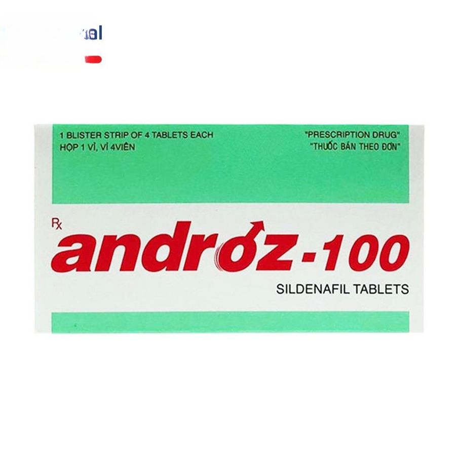 Viên uống Androz 100 - điều trị rối loạn sinh lý nam hiệu quả cho nam giới trưởng thành - mẫu mới
