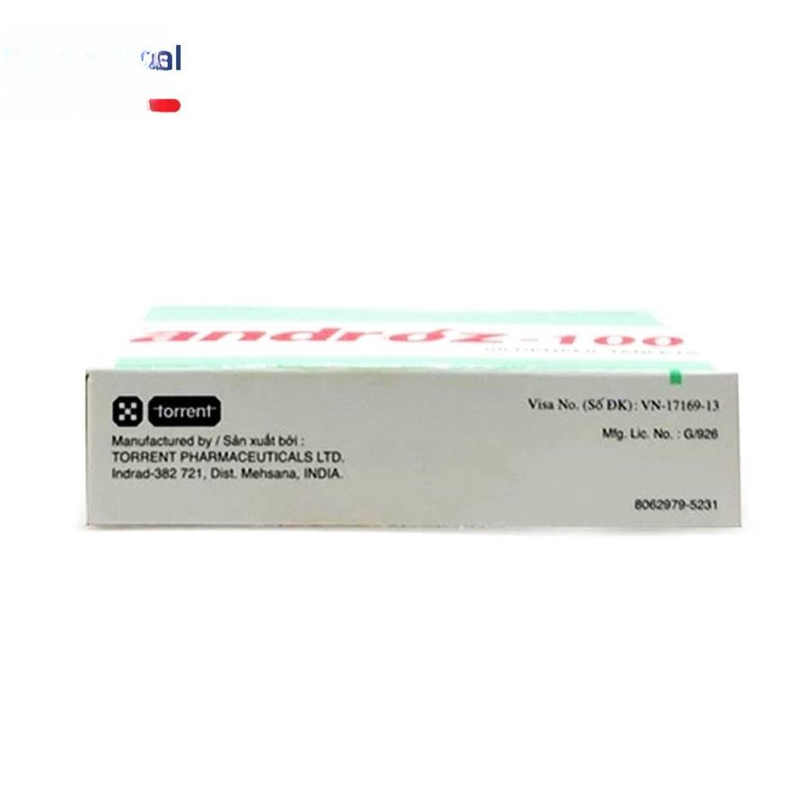 Viên uống Androz 100 - điều trị rối loạn sinh lý nam hiệu quả cho nam giới trưởng thành - đóng gói kín