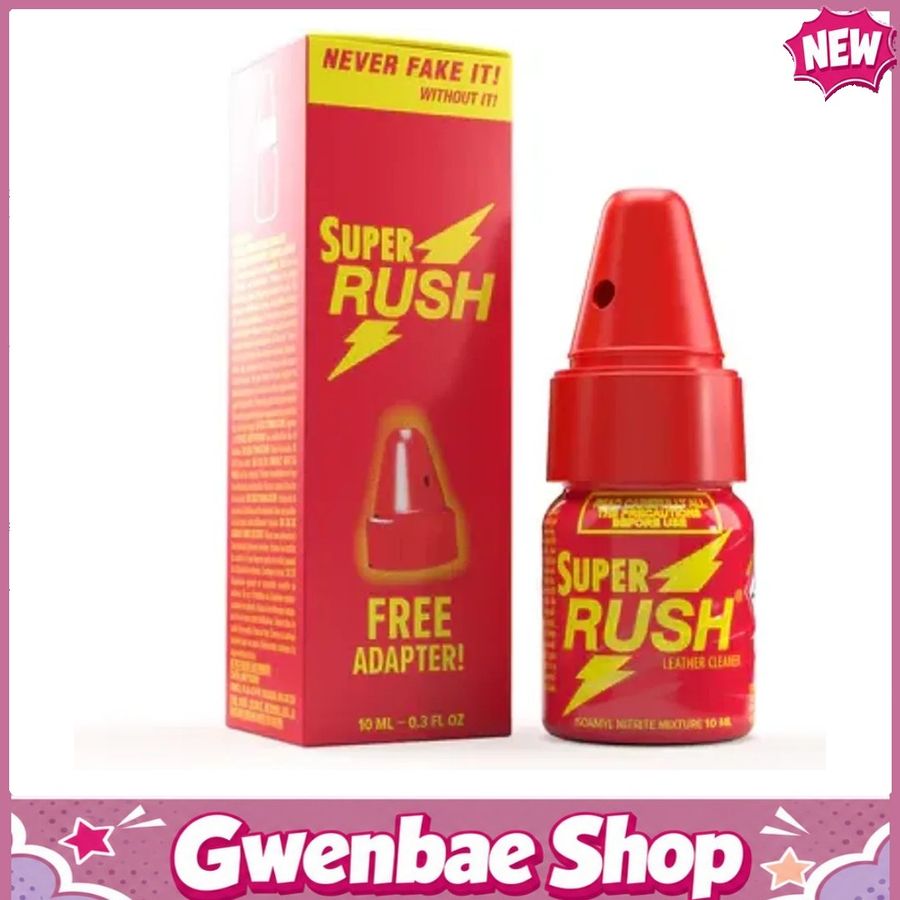 Chai Hít Tăng Khoái Cảm Kích Thích Bao Phê Popper Super Rush 10ml met Adapter - Gwenshop Chính Hãng