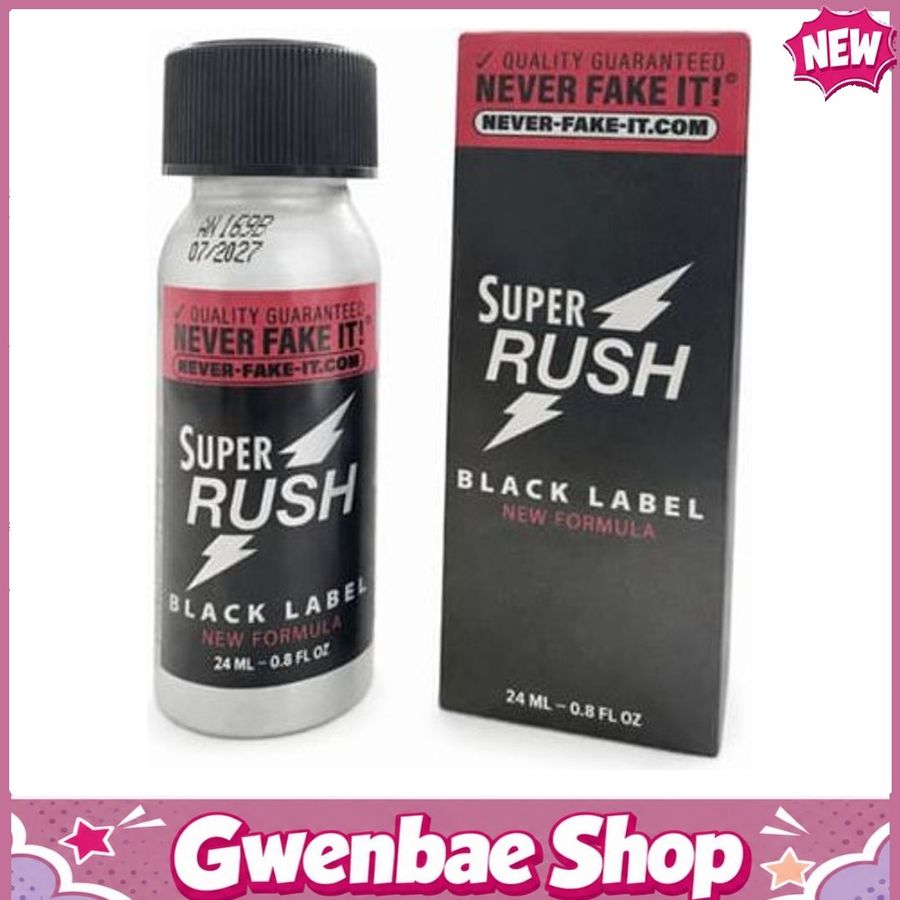 Chai Hít Tăng Khoái Cảm Kích Thích Bao Phê Popper Super Rush Black Label New Formula 24ml - Gwenshop Chính Hãng