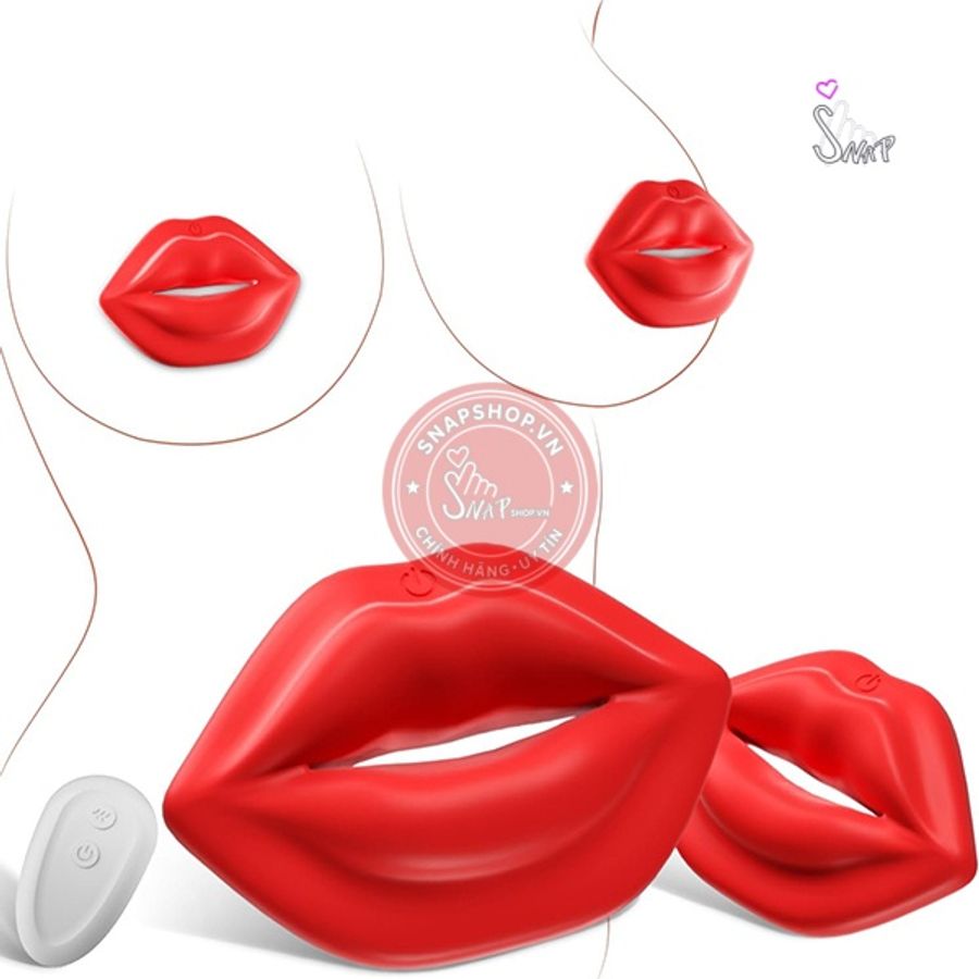 Kẹp vú kích thích đầu ti siêu rung Lips Clamp chính hãng - 9 chế độ rung, sạc USB, điều khiển từ xa - giao hàng che tên kín đáo