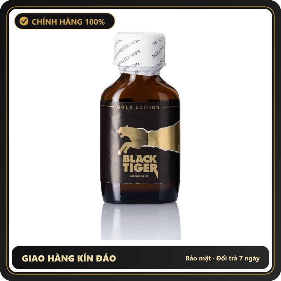 Popper Chính Hãng Tăng Cảm Xúc Cho Cuộc Yêu Black Tiger Gold Poppers 24ml - Snapshop Chính Hãng