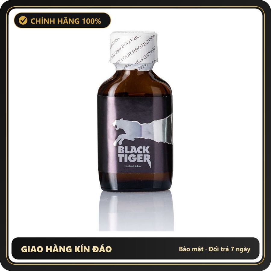 Popper Chính Hãng Tăng Cảm Xúc Cho Cuộc Yêu Black Tiger Silver Poppers 24ml - Snapshop Chính Hãng