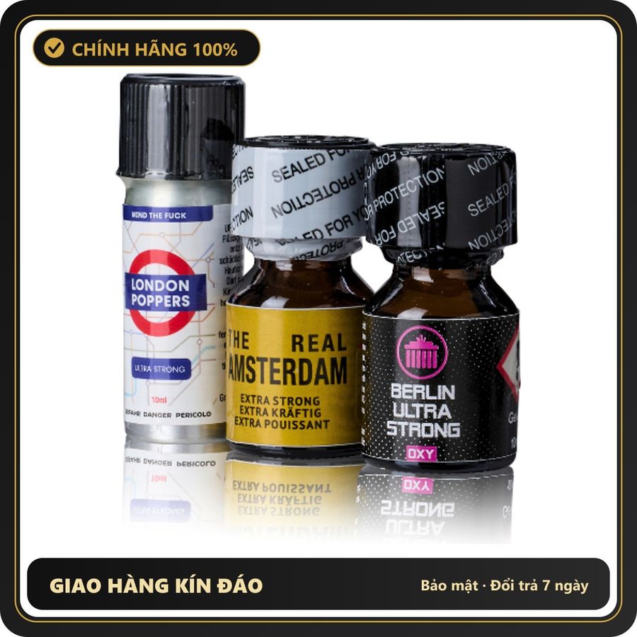 Popper Chính Hãng Tăng Cảm Xúc Cho Cuộc Yêu London Amsterdam Berlin Poppers Combo - Snapshop Chính Hãng