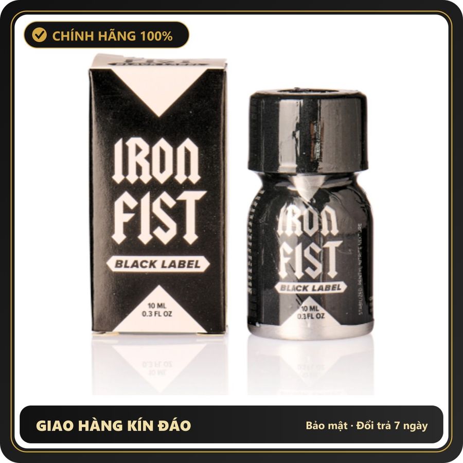 Popper Chính Hãng Tăng Cảm Xúc Cho Cuộc Yêu Iron Fist Poppers Black Label 10ml - Snapshop Chính Hãng