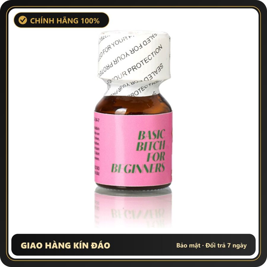 Popper Chính Hãng Tăng Cảm Xúc Cho Cuộc Yêu BASIC BITCH FOR BEGINNERS Poppers 10ml - Snapshop Chính Hãng
