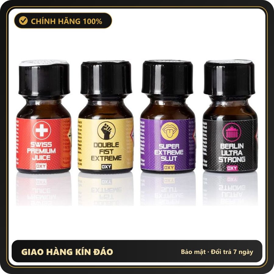 Tinh Dầu Hít Thư Giãn Dành Cho Người Lớn Popper Holiday Combo 4 bottles 10ml - Snapshop Chính Hãng