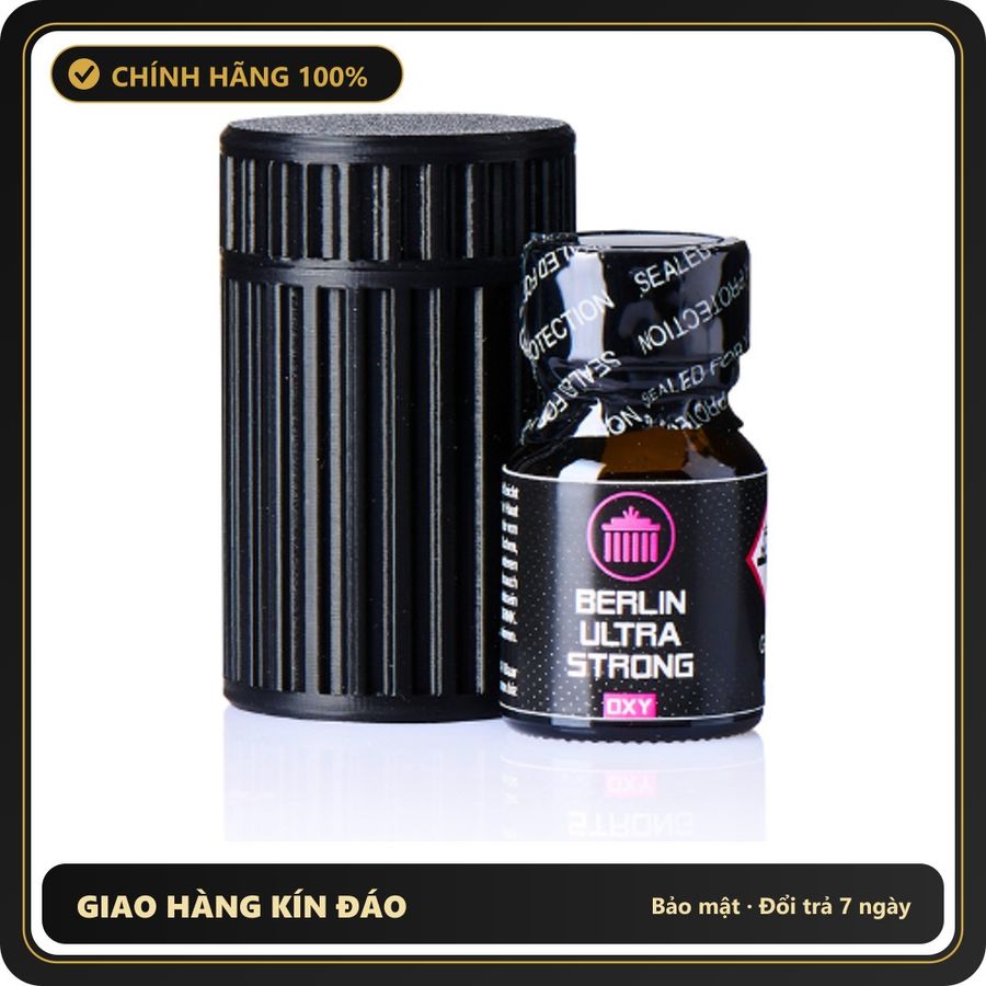 Popper Chính Hãng Tăng Cảm Xúc Cho Cuộc Yêu Discreet Poppers Combo Berlin Ultra Strong 10ml with Poppers Keeper Small - Snapshop Chính Hãng