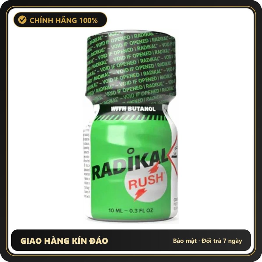 Popper Chính Hãng Tăng Cảm Xúc Cho Cuộc Yêu Popper Radikal Rush with Butanol PWD 10ml - Snapshop Chính Hãng