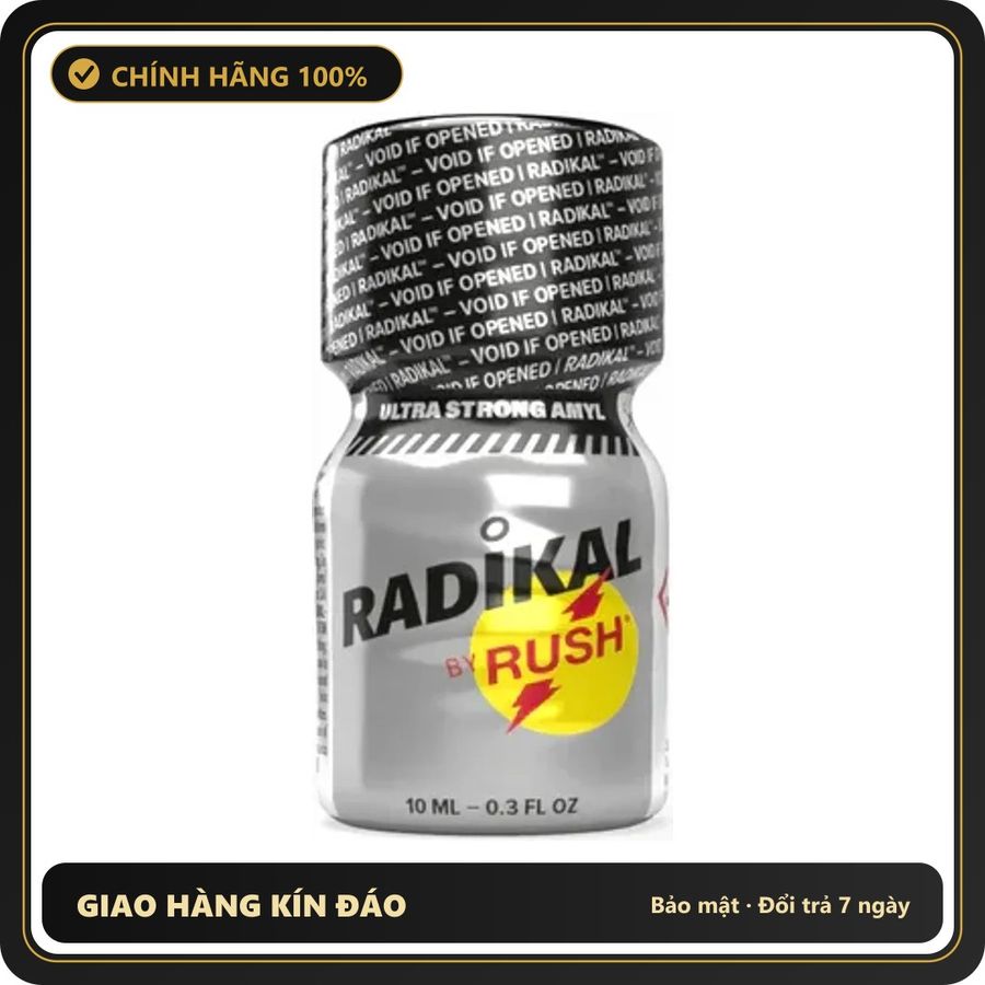 Popper Chính Hãng Tăng Cảm Xúc Cho Cuộc Yêu Popper Radikal Rush Ultra Strong Amyl PWD 10ml - Snapshop Chính Hãng