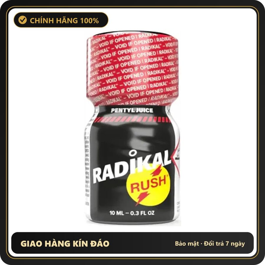 Popper Chính Hãng Tăng Cảm Xúc Cho Cuộc Yêu Popper Radikal Rush Pentyl Juice PWD 10ml - Snapshop Chính Hãng