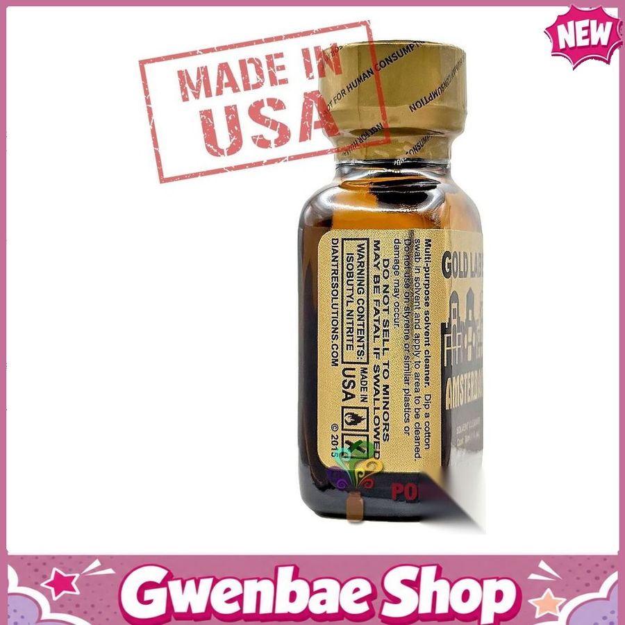 Chai Hít Tăng Khoái Cảm Kích Thích Bao Phê Poppers Amsterdam GOLD LABEL 30ml | MADE IN USA - Gwenshop Chính Hãng