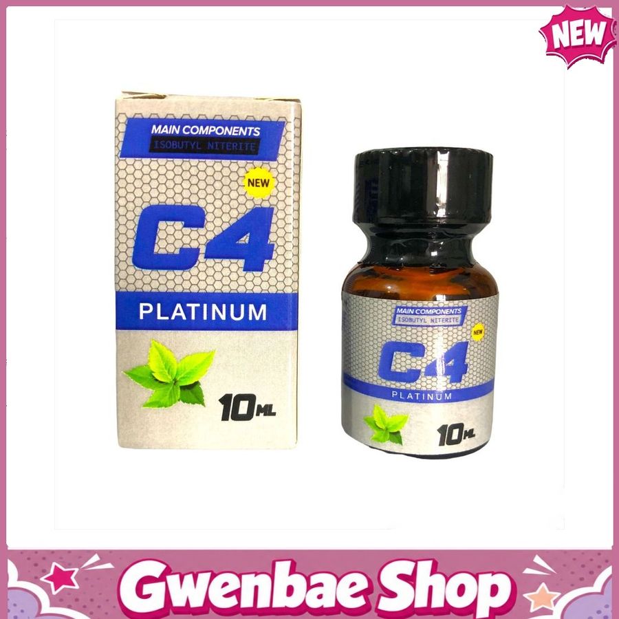 Chai Hít Tăng Khoái Cảm Kích Thích Bao Phê Popper C4 platinum 10ml hương thơm bạc hà cực mạnh (Mới) - Gwenshop Chính Hãng