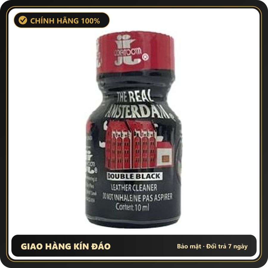 Popper Chính Hãng Tăng Cảm Xúc Cho Cuộc Yêu Popper The Real Amsterdam Double Black 10ml (JJ) - Snapshop Chính Hãng