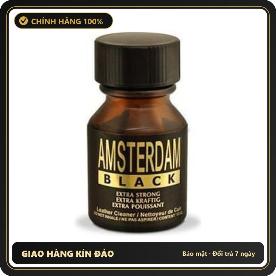 Popper Chính Hãng Tăng Cảm Xúc Cho Cuộc Yêu Popper Amsterdam Black Extra Strong 10ml - Snapshop Chính Hãng