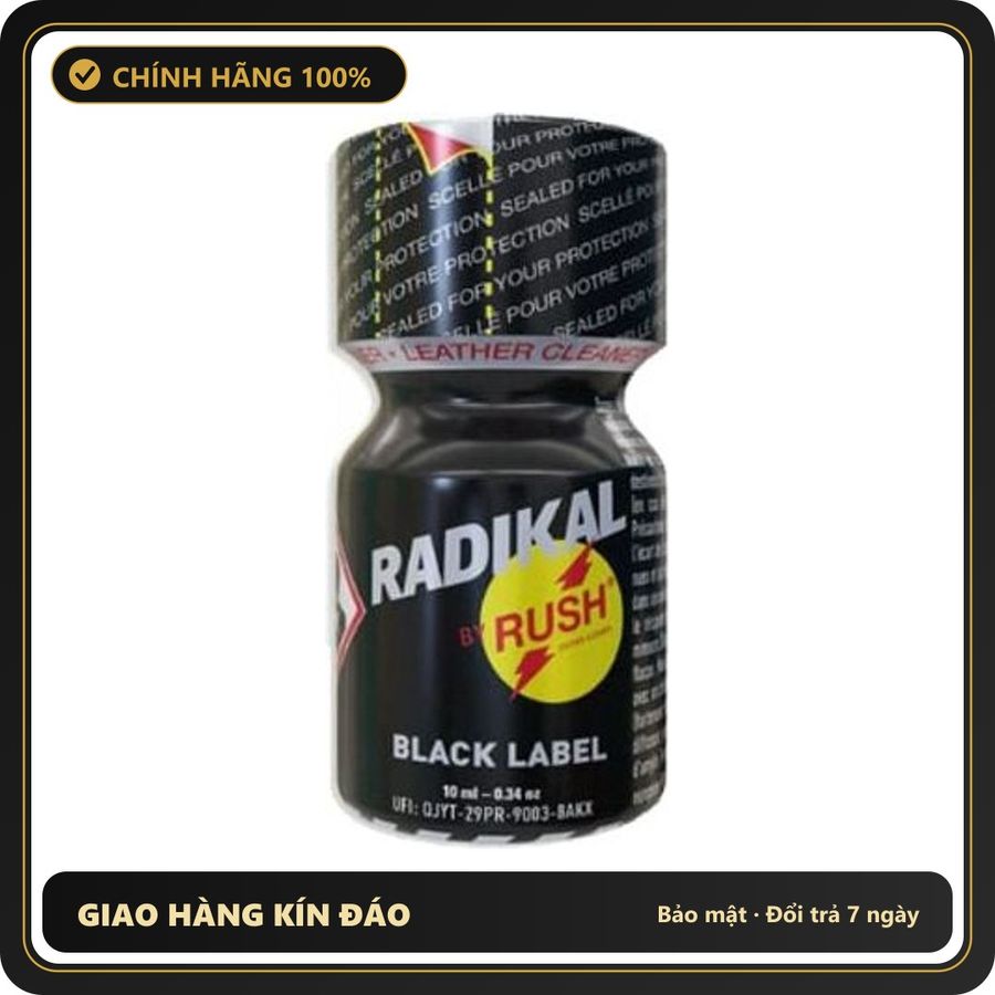 Popper Chính Hãng Tăng Cảm Xúc Cho Cuộc Yêu Popper Radikal Rush Black Label 10ml - Snapshop Chính Hãng