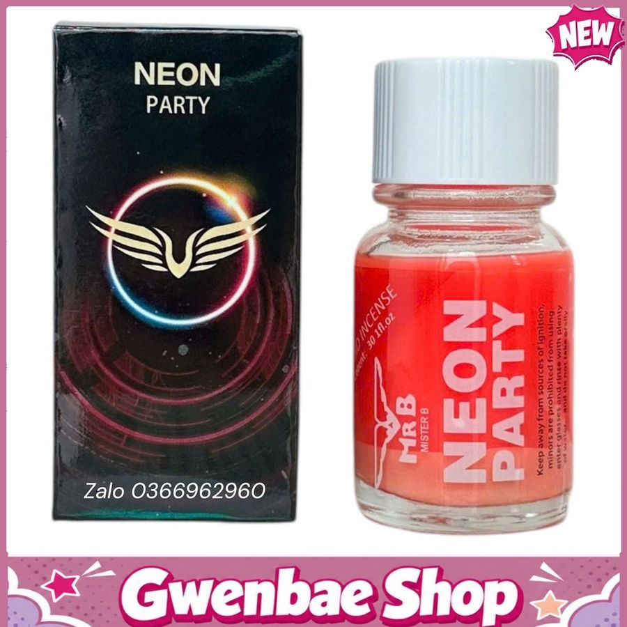Chai Hít Tăng Khoái Cảm Kích Thích Bao Phê Popper Neon Party cực mạnh phiên bản hộp giấy 30ml - Gwenshop Chính Hãng