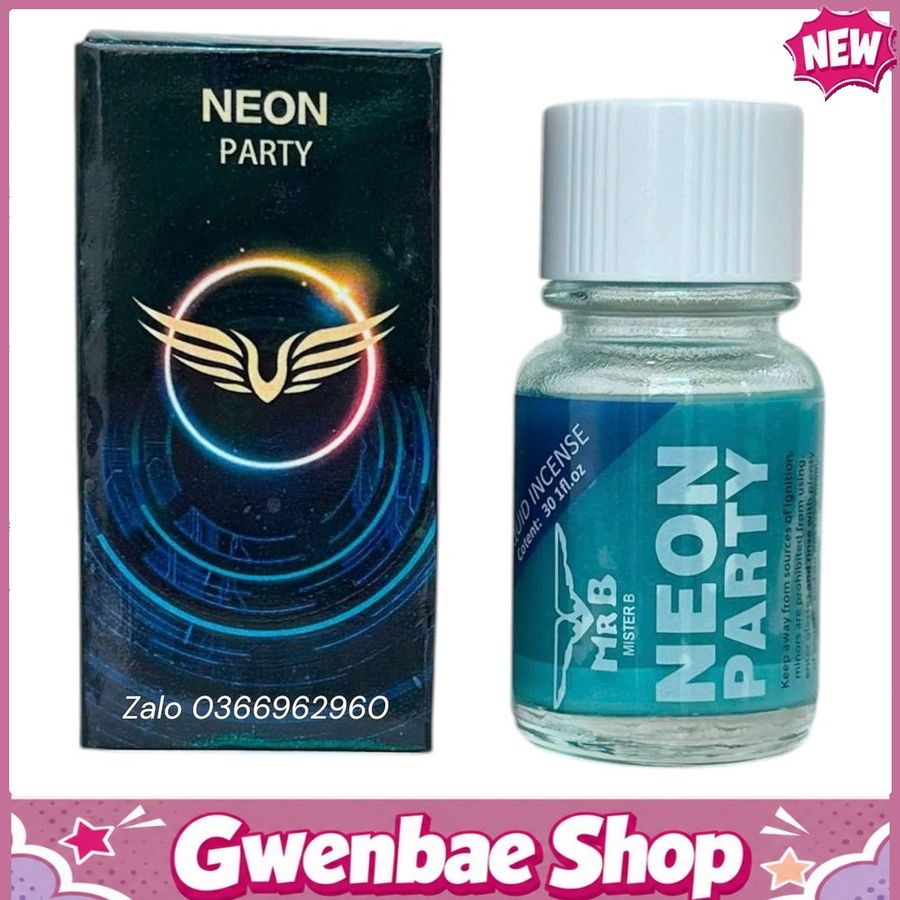 Chai Hít Cực Mạnh Lên Đỉnh Nhanh Popper Neon Party cực mạnh phiên bản hộp giấy 30ml Bản Nhập Khẩu - Gwenshop Chính Hãng