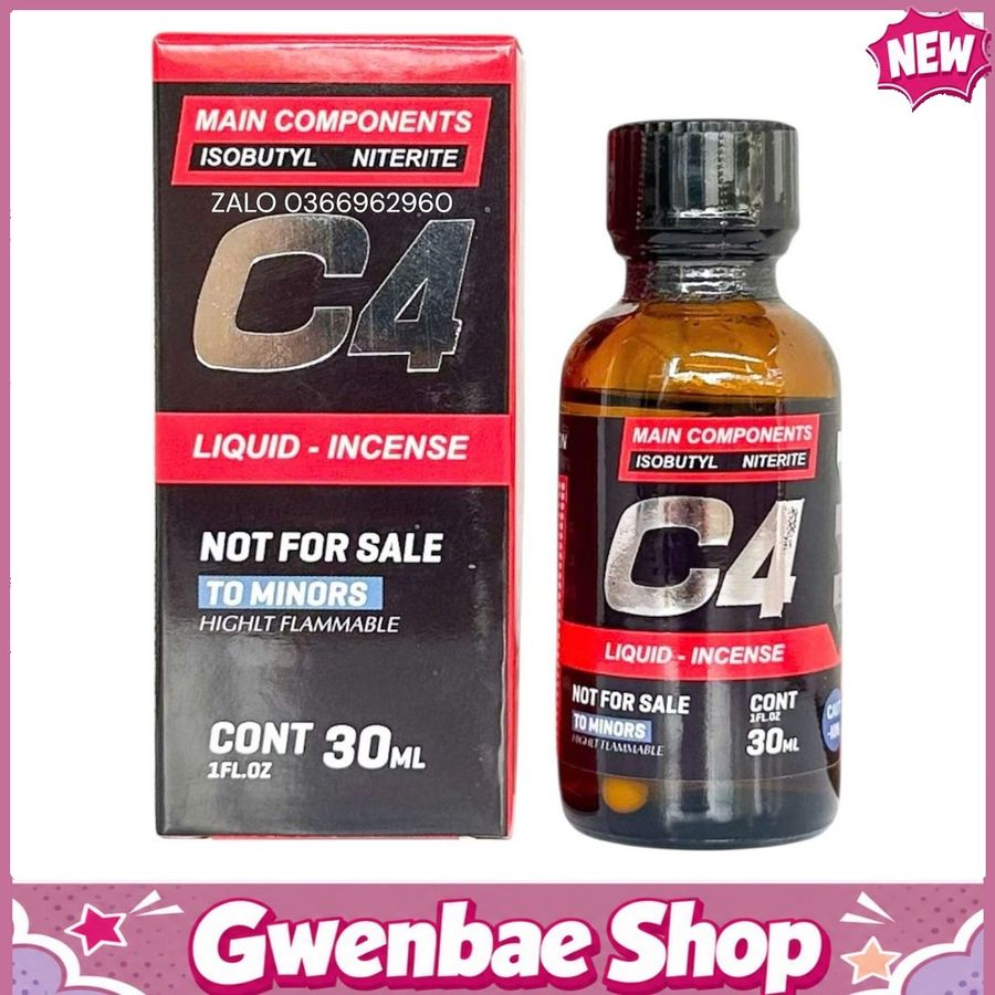 Chai Hít Tăng Khoái Cảm Kích Thích Bao Phê Popper C4 đỏ 30ml mạnh mẽ - Gwenshop Chính Hãng