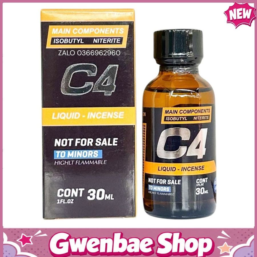 Chai Hít Tăng Khoái Cảm Kích Thích Bao Phê Popper C4 30ml cực mạnh - Gwenshop Chính Hãng