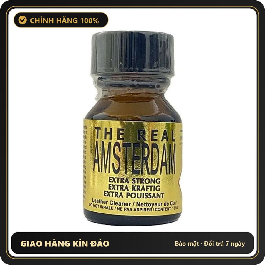 Popper Chính Hãng Tăng Cảm Xúc Cho Cuộc Yêu Popper Real Amsterdam Extra Strong Gold 10ml - Snapshop Chính Hãng