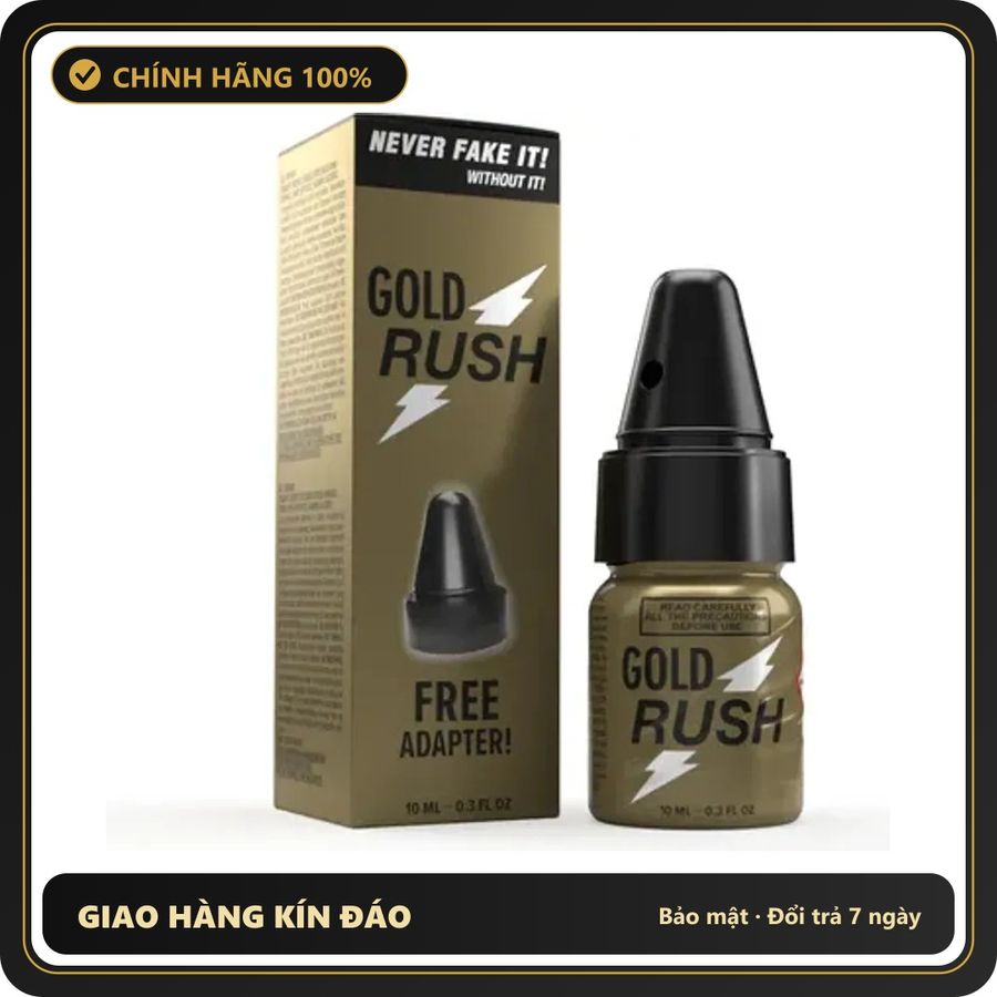 Popper Chính Hãng Tăng Cảm Xúc Cho Cuộc Yêu Popper Gold Rush 10ml met Adapter - Snapshop Chính Hãng