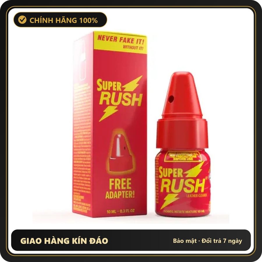 Popper Chính Hãng Tăng Cảm Xúc Cho Cuộc Yêu Popper Super Rush 10ml met Adapter - Snapshop Chính Hãng