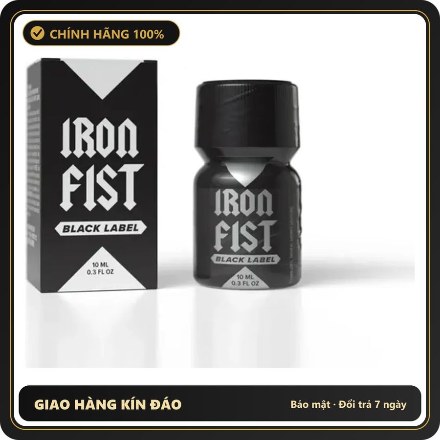 Popper Chính Hãng Tăng Cảm Xúc Cho Cuộc Yêu Popper Iron Fist Black Label 10ml - Snapshop Chính Hãng