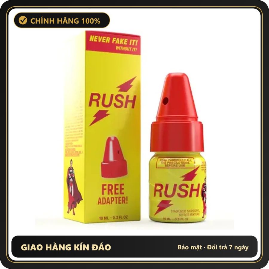 Popper Chính Hãng Tăng Cảm Xúc Cho Cuộc Yêu Popper Rush 10ml met Adapter - Snapshop Chính Hãng