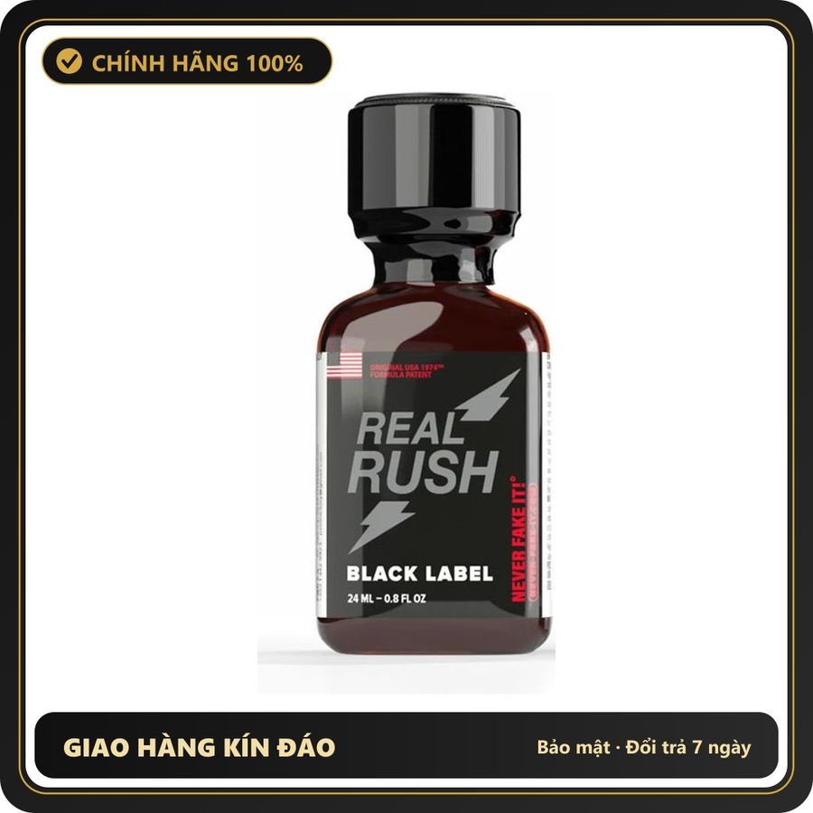 Popper Chính Hãng Tăng Cảm Xúc Cho Cuộc Yêu Popper Real Rush Black Label 24ml - Snapshop Chính Hãng