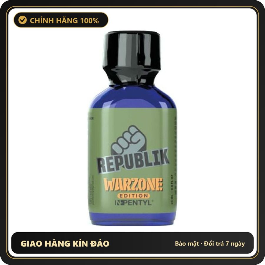 Popper Chính Hãng Tăng Cảm Xúc Cho Cuộc Yêu Popper Republik Warzone 24ml - Snapshop Chính Hãng