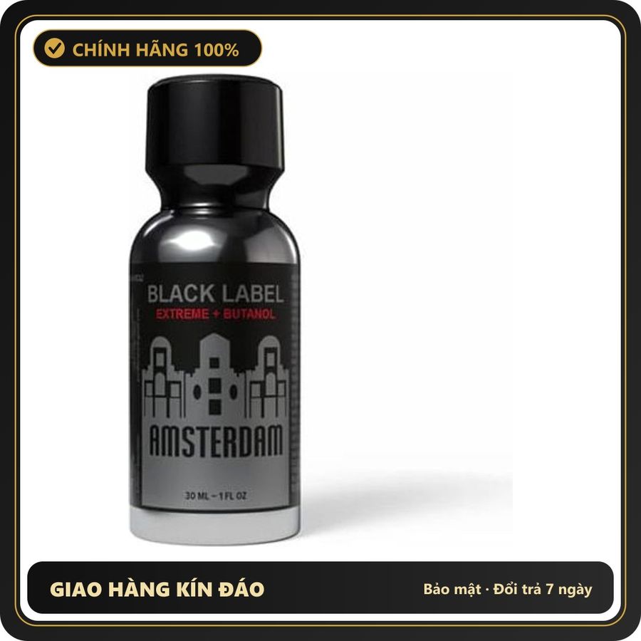 Popper Chính Hãng Tăng Cảm Xúc Cho Cuộc Yêu Popper Amsterdam Black Label Extreme Butanol 30ml - Snapshop Chính Hãng