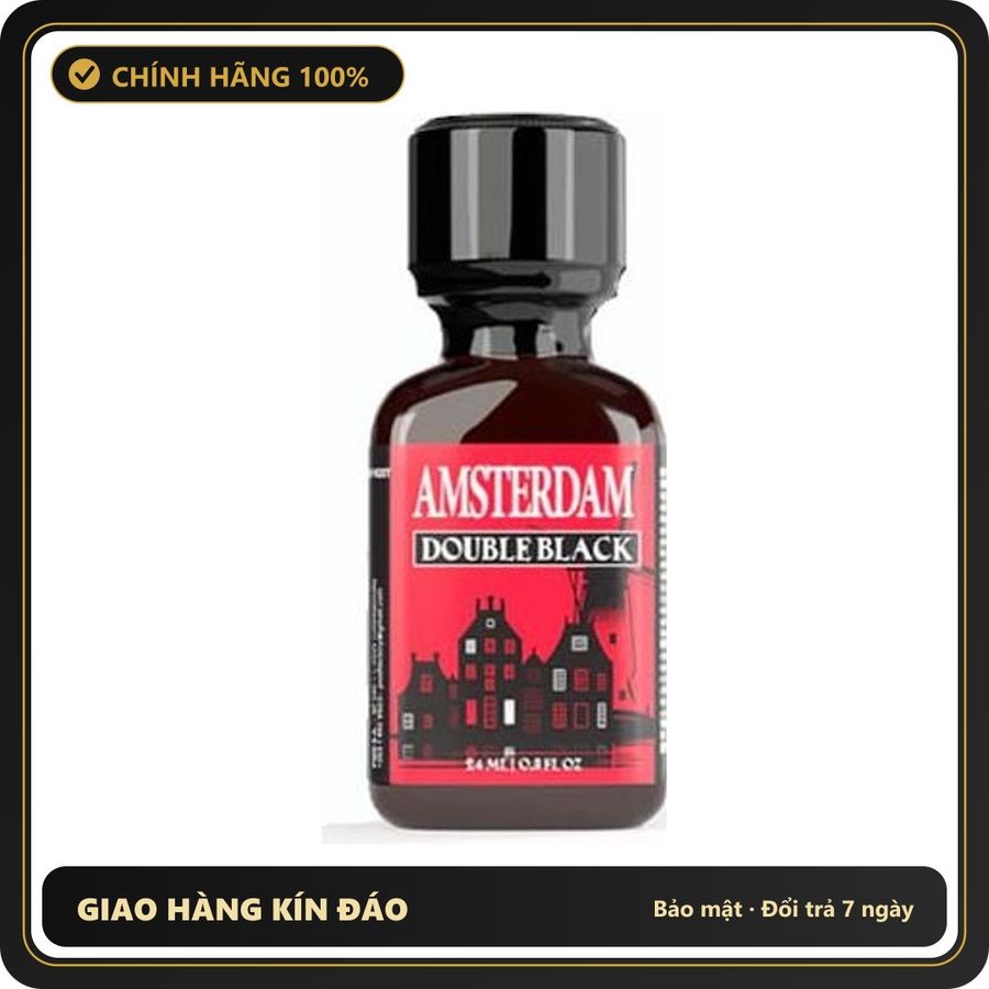 Popper Chính Hãng Tăng Cảm Xúc Cho Cuộc Yêu Popper Amsterdam Double Black 24ml - Snapshop Chính Hãng
