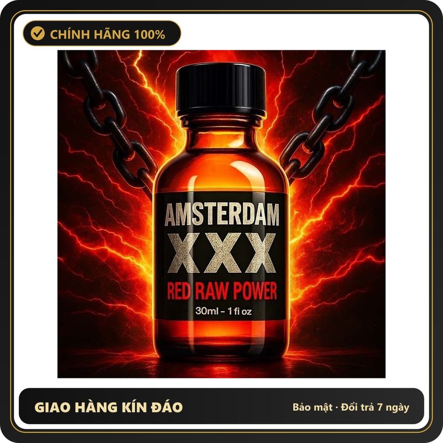 Tinh Dầu Hít Thư Giãn Dành Cho Người Lớn Popper Amsterdam XXX Red Raw Power 30ml - Snapshop Chính Hãng