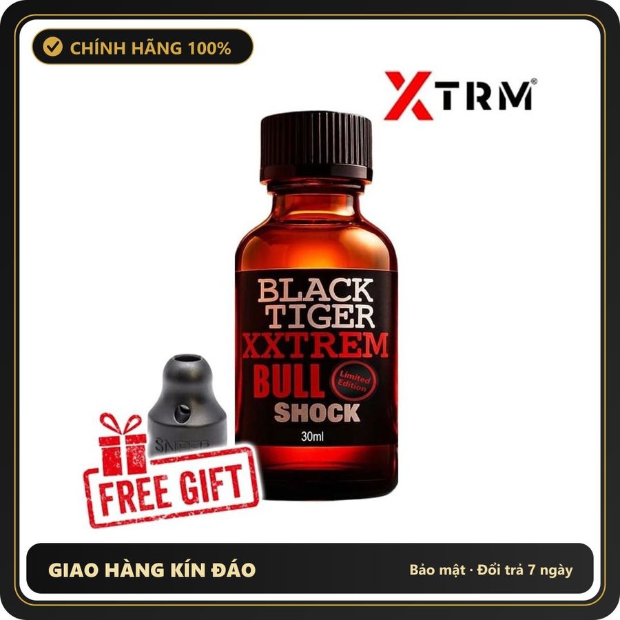 Popper Chính Hãng Tăng Cảm Xúc Cho Cuộc Yêu Popper Black Tiger Xxtrm Bull Shock 30ml - Snapshop Chính Hãng