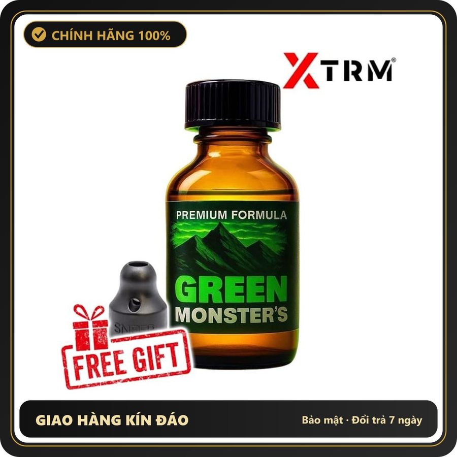 Popper Chính Hãng Tăng Cảm Xúc Cho Cuộc Yêu Popper Green Monsters Overkill 30ml - Snapshop Chính Hãng