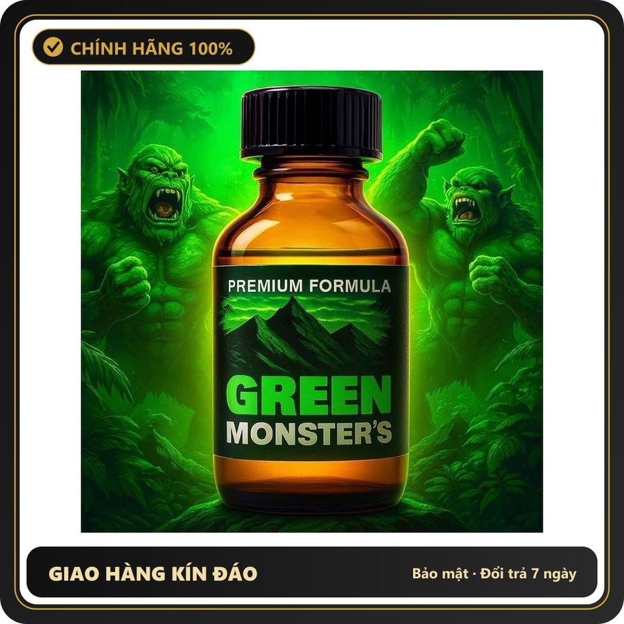 Tinh Dầu Hít Thư Giãn Dành Cho Người Lớn Popper Green Monsters Overkill 30ml - Snapshop Chính Hãng
