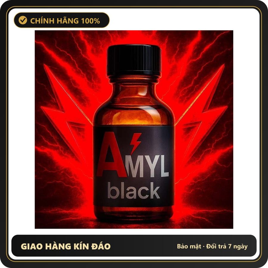 Tinh Dầu Hít Thư Giãn Dành Cho Người Lớn Popper Amyl Black 30ml - Snapshop Chính Hãng