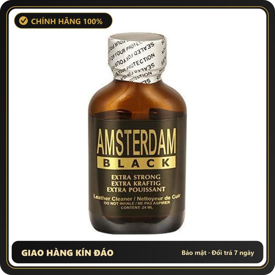 Popper Chính Hãng Tăng Cảm Xúc Cho Cuộc Yêu Popper Amsterdam Black Extra Strong 24ml - Snapshop Chính Hãng