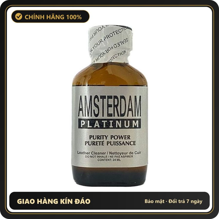 Popper Chính Hãng Tăng Cảm Xúc Cho Cuộc Yêu Popper Amsterdam Platinum Oval Bottle 24ml - Snapshop Chính Hãng