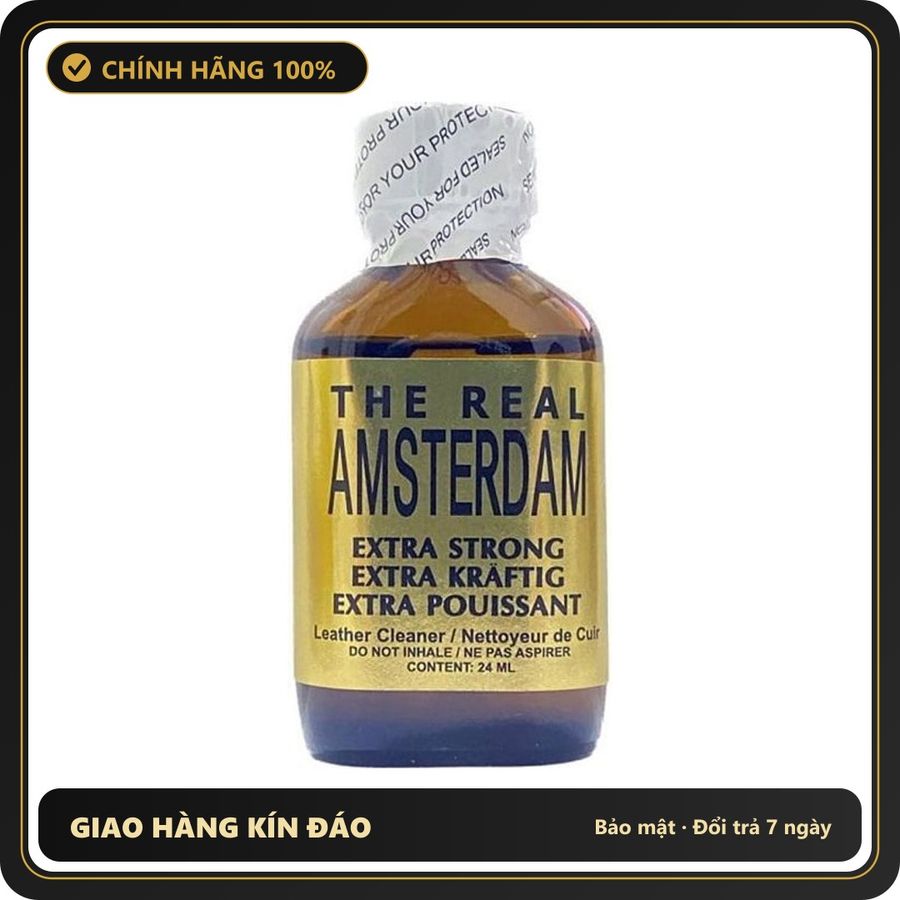 Popper Chính Hãng Tăng Cảm Xúc Cho Cuộc Yêu Popper real Amsterdam Extra Strong Gold 24ml - Snapshop Chính Hãng