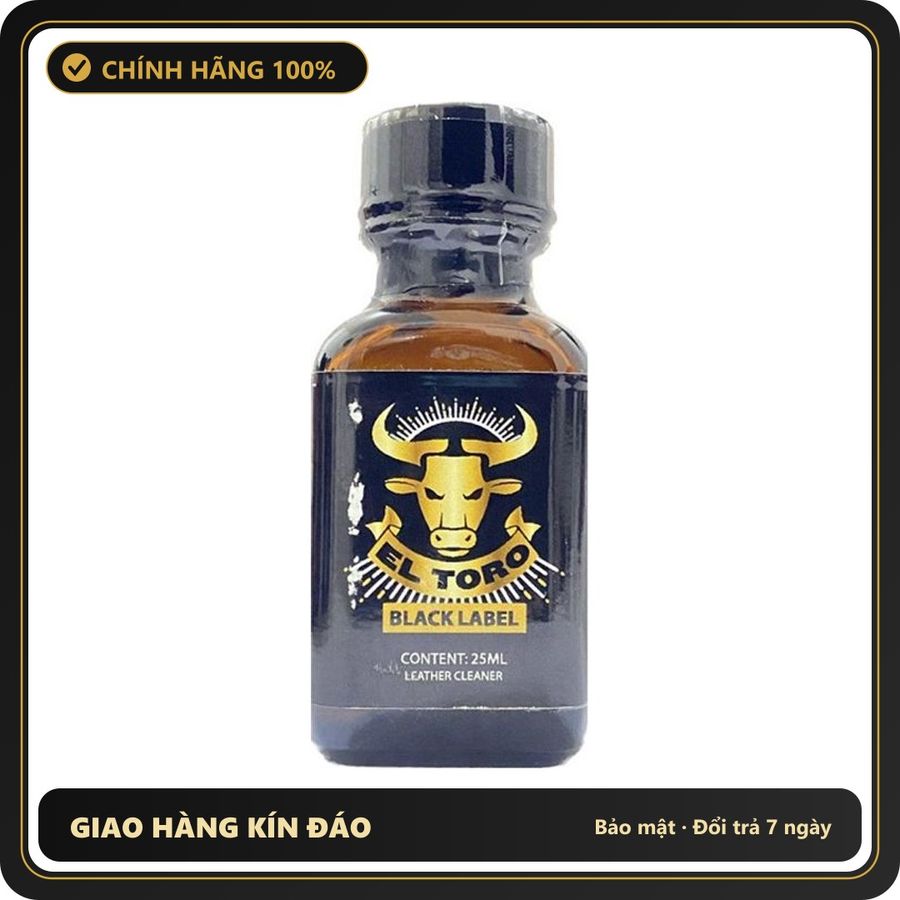 Popper Chính Hãng Tăng Cảm Xúc Cho Cuộc Yêu Popper El Toro Black Label 24ml - Snapshop Chính Hãng