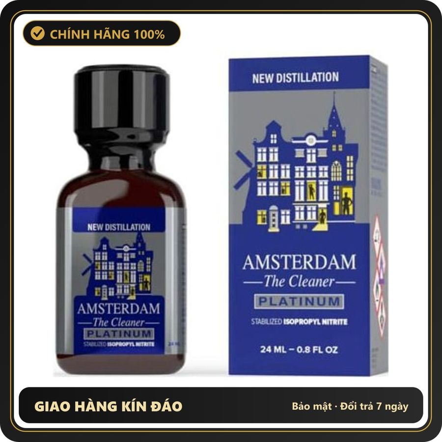 Popper Chính Hãng Tăng Cảm Xúc Cho Cuộc Yêu Popper Amsterdam Platinum 24ml - Snapshop Chính Hãng