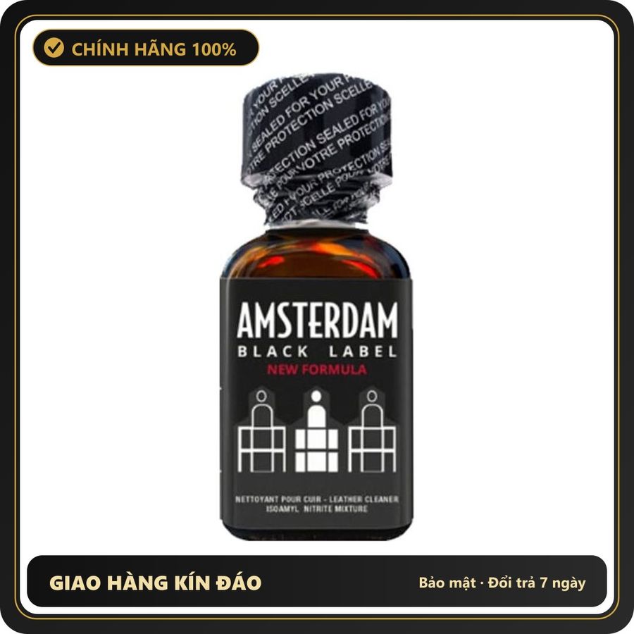 Popper Chính Hãng Tăng Cảm Xúc Cho Cuộc Yêu Popper Amsterdam Black Label New Formula 25ml - Snapshop Chính Hãng