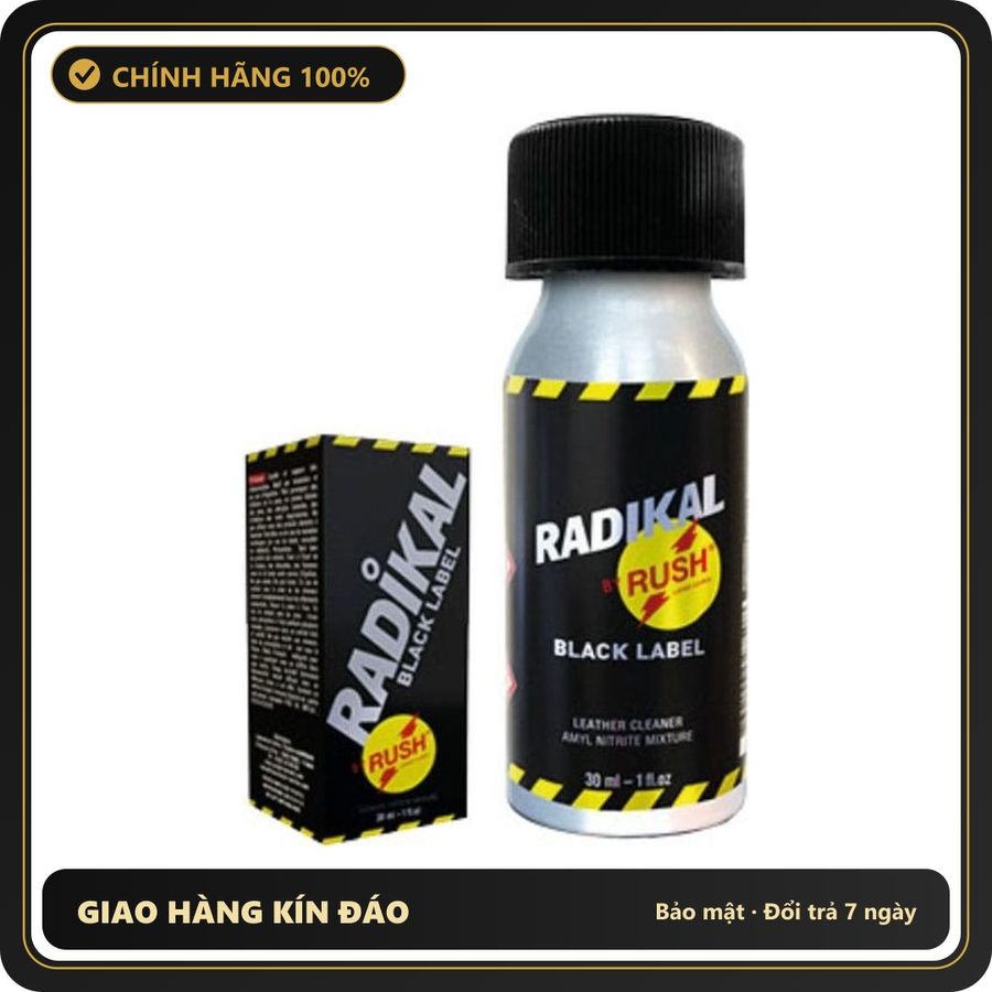 Popper Chính Hãng Tăng Cảm Xúc Cho Cuộc Yêu Popper Radikal Rush Black Label 30ml - Snapshop Chính Hãng