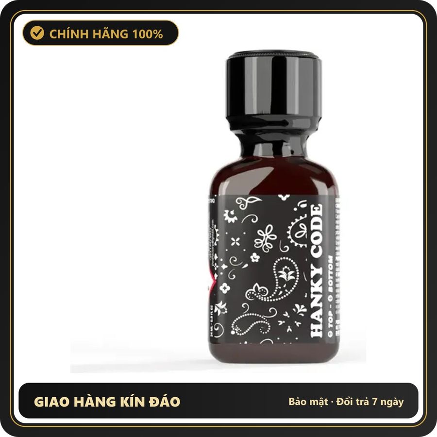 Popper Chính Hãng Tăng Cảm Xúc Cho Cuộc Yêu Popper Hanky Code Black 24ml - Snapshop Chính Hãng