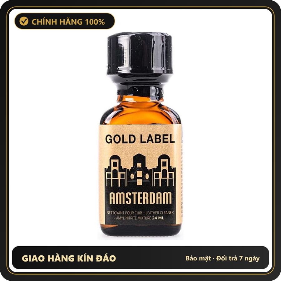 Popper Chính Hãng Tăng Cảm Xúc Cho Cuộc Yêu Popper Amsterdam Gold Label 24ml - Snapshop Chính Hãng
